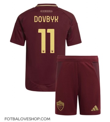 AS Roma Artem Dovbyk #11 Dětské Domácí Dres 2024-25 Krátký Rukáv (+ trenýrky)